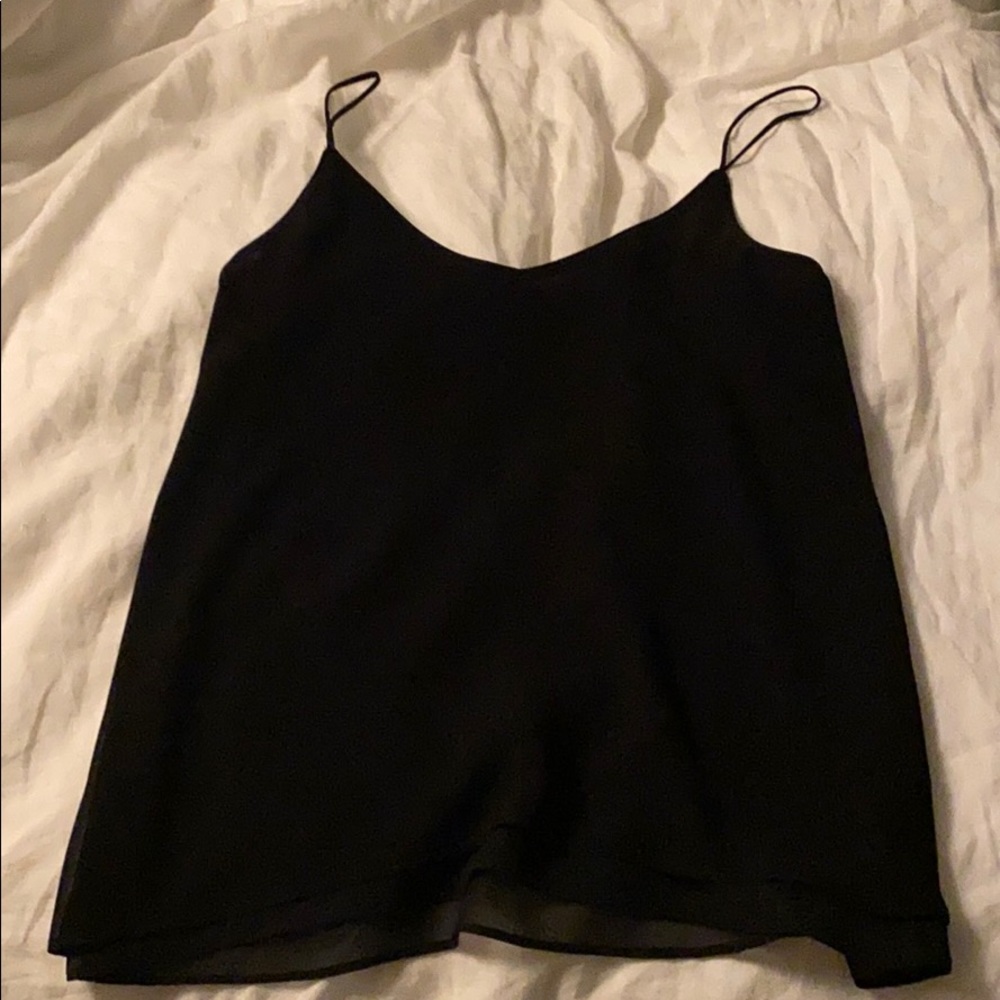 Classic yet sexy little black cami from Zara